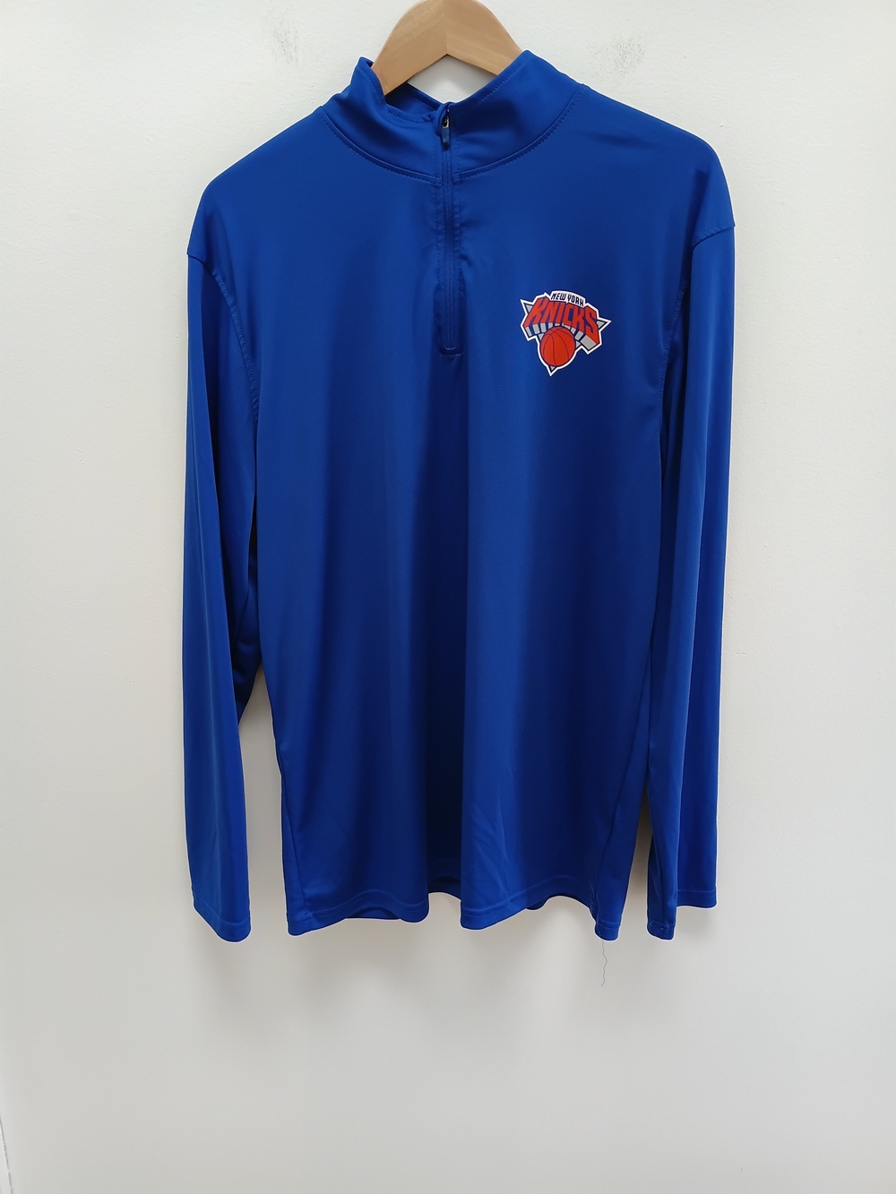 New York Knicks Antigua Men's Blue Quarter-Zip Pullover Long Sleeve Size XL